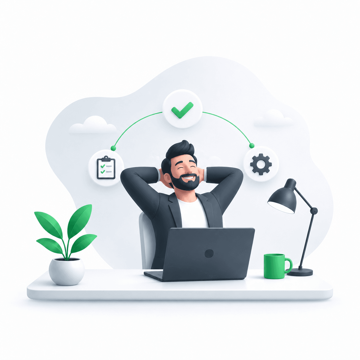 Hassle Free illustration
